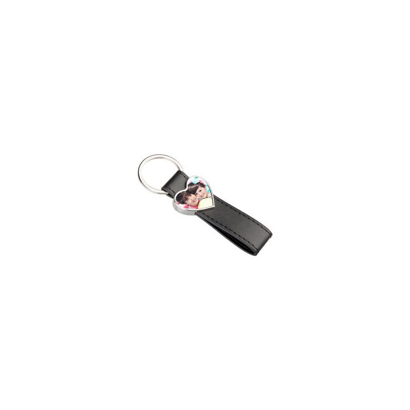 Porte-Clés En Simili Cuir Et Métal