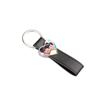 Porte-Clés En Simili Cuir Et Métal