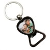 Porte-Clés Décapsuleur Cœur En Métal - Longueur 8.3 Cm - Anneau Ø 3.2 Cm